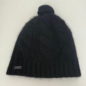 Pistil Childrens Baby Toddler Wool Cashmere Black Pom Pom Winter Beanie Cap Hat